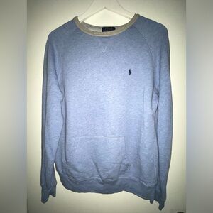 Polo Ralph Lauren KIDS Size XL (18-20) Blue Crewneck Sweatshirt w/ front pocket